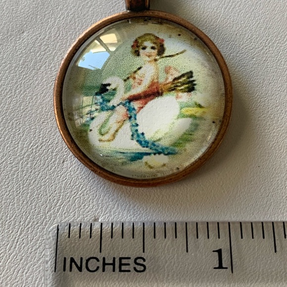 Necklace cherub and swan - Picture 4 of 5